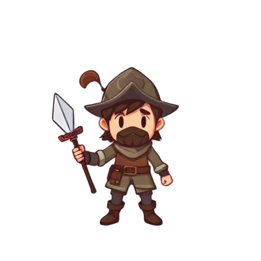 8-bit simple fantasy adventurer