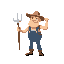 farmer with a pitchfork 