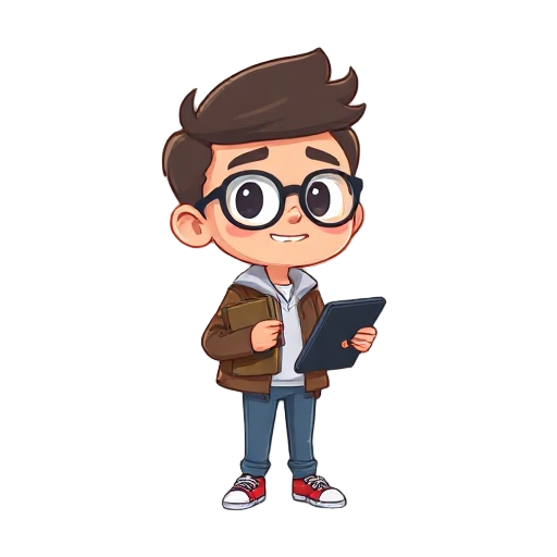 um estudante em pix art