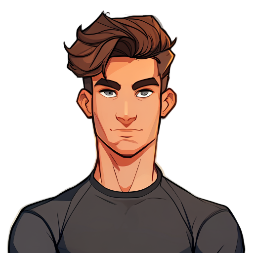muscular handsome student studying in classroom