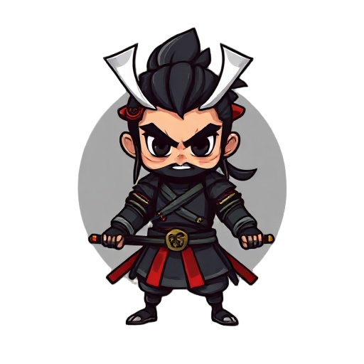 samurai de cabelo branco