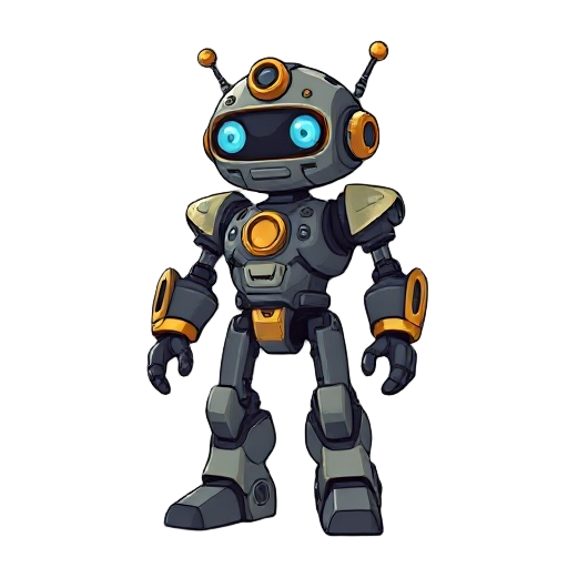 generate a steampunk style robot for a 2d rpg game