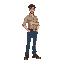 men wear shirt jeans and boots stand posture 