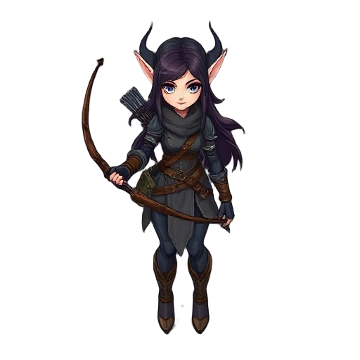 female night elf hunter-like with a bow or similar