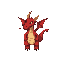 um dragão vermelho voando