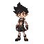 crie um pack de sprite 64px × 64px em 32bit do personagem asta do black clover, seja ele andando, atacando, correndo, respirando, pulando e parado