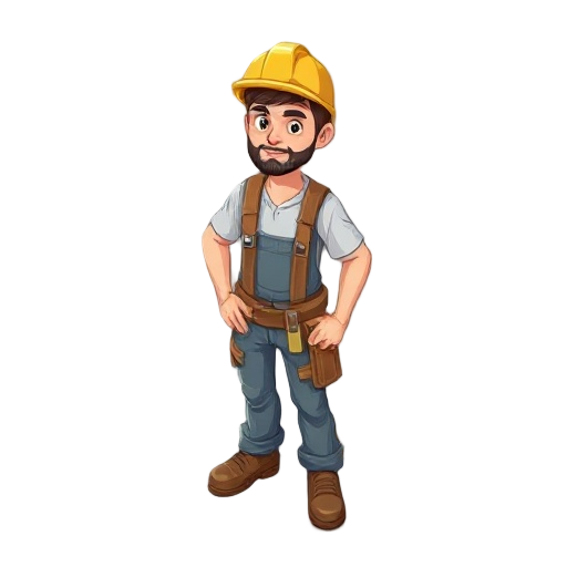 young male builder, carpenter.