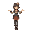 steampunk girl t-pose