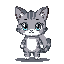 a chibi three spotted cat