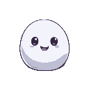 round cute white blob for a virtual pet