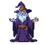 a wizard using thunder spell