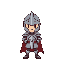 a knight character, cute and simple