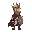 king without a cape and with a scabbard. make him look to the right side