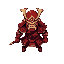 red samurai in heavy armor