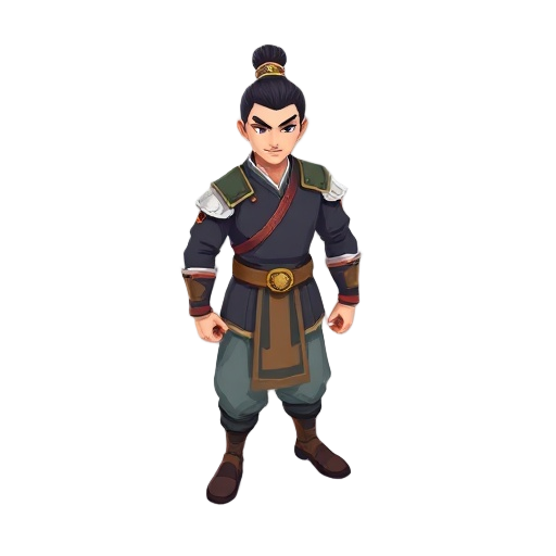 create a martial hero character style vietnamese, chinese