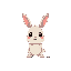 create pixel art sprites for a cute bunny character