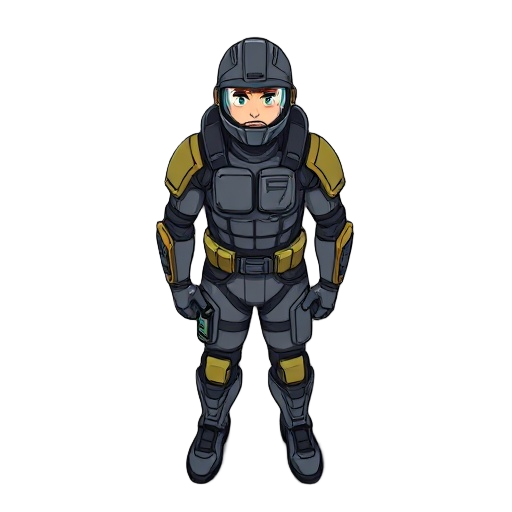 man in a protective suit