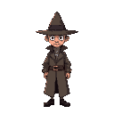 detective with robe and hat