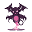 create a void demon that floats above the ground with void wisps coming out from the bootm of the demon