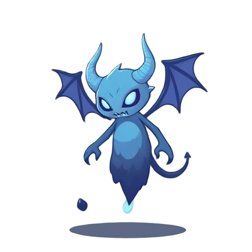 create a void demon that floats above the ground with void wisps coming out from the bootm of the demon
