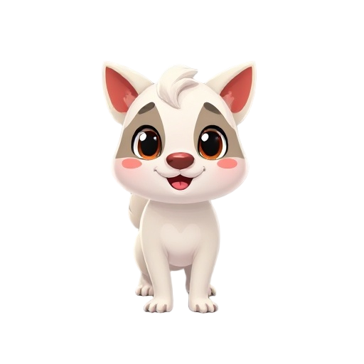 i want to create a vector art pet raising game. generate an example pet with walking, eating, and attacking animations