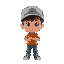 a kid wearing a baseball cap looking freightened