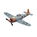 vertical ww2 plane for a shooting game