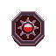 octagon power up icon for a space shooter, red