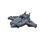 enemy alien warship for a vertical space shooter