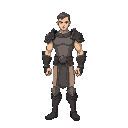 base body with no face, no armor, no hair, no face, fot and muscular, tall, and hero like, 3/4 view, side view