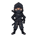 crie um ninja com poderes de sombra 