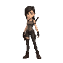 lara croft from tomb raider, side scroller, side view