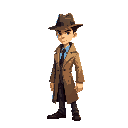 detective with hat