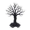 leafless tree, dark fantasy style, horror, with a rope hanging down