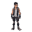 the main character is a man, a post-punk, athletic