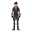 the main character is a man, a post-punk, athletic