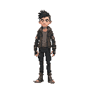 the main character is a man, a post-punk