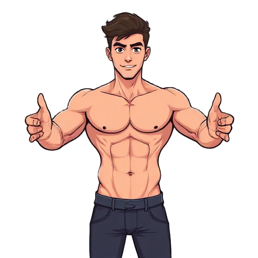 personagem masculino apenas com folhas nas partes íntimas, com os braços abertos 