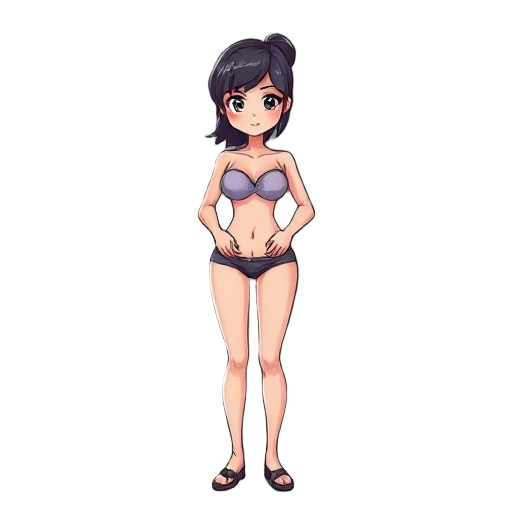 personagem feminino apenas com folhas cobrindo as partes íntimas