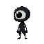 eldritch horror, black figure, one large eye, horrorm