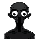 eldritch horror, black figure, one large eye, horrorm
