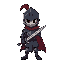 little knight darkness theme he has a sword 