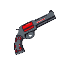 black and red bloodborne gun
