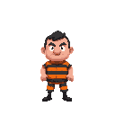 bully prisoner in orange clothes
