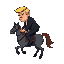 donald trump riding on the back of a security agent