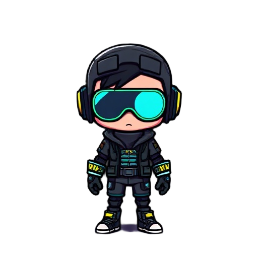 cyberpunk character ,above all black ,pixel art 
