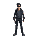 a cyberpunk male character