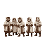medieval  several bodies covered in white cloth and tied together  designed for a retro-style farm simulation game.