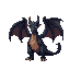 medieval  great dragon, monstrous darkness  designed for a retro-style farming simulation game.