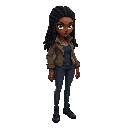 african american woman, detective, mysterious, cool, young, dreadlocks